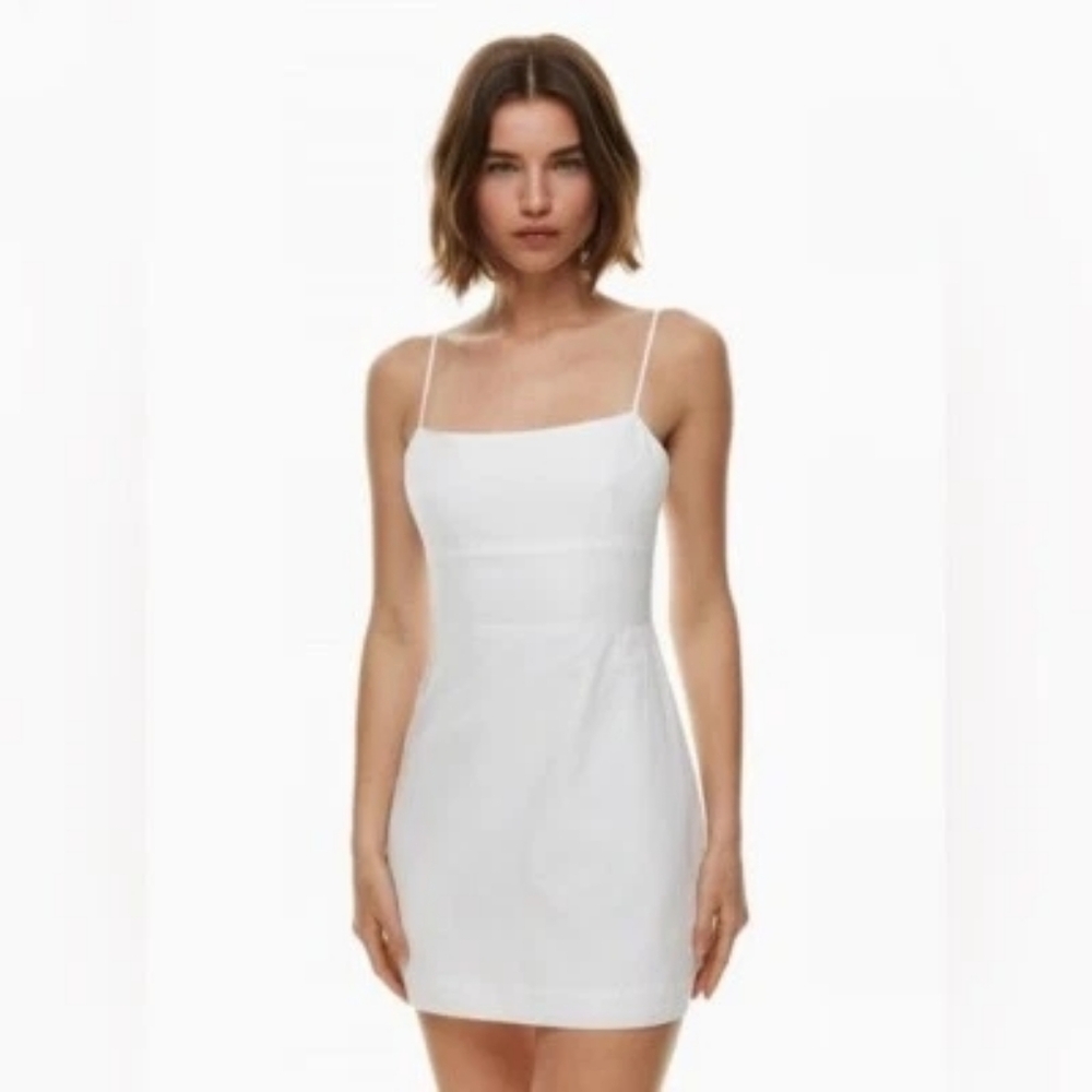 Aritzia Sunday Best White Quaint Linen Mini Dress - Size XXS